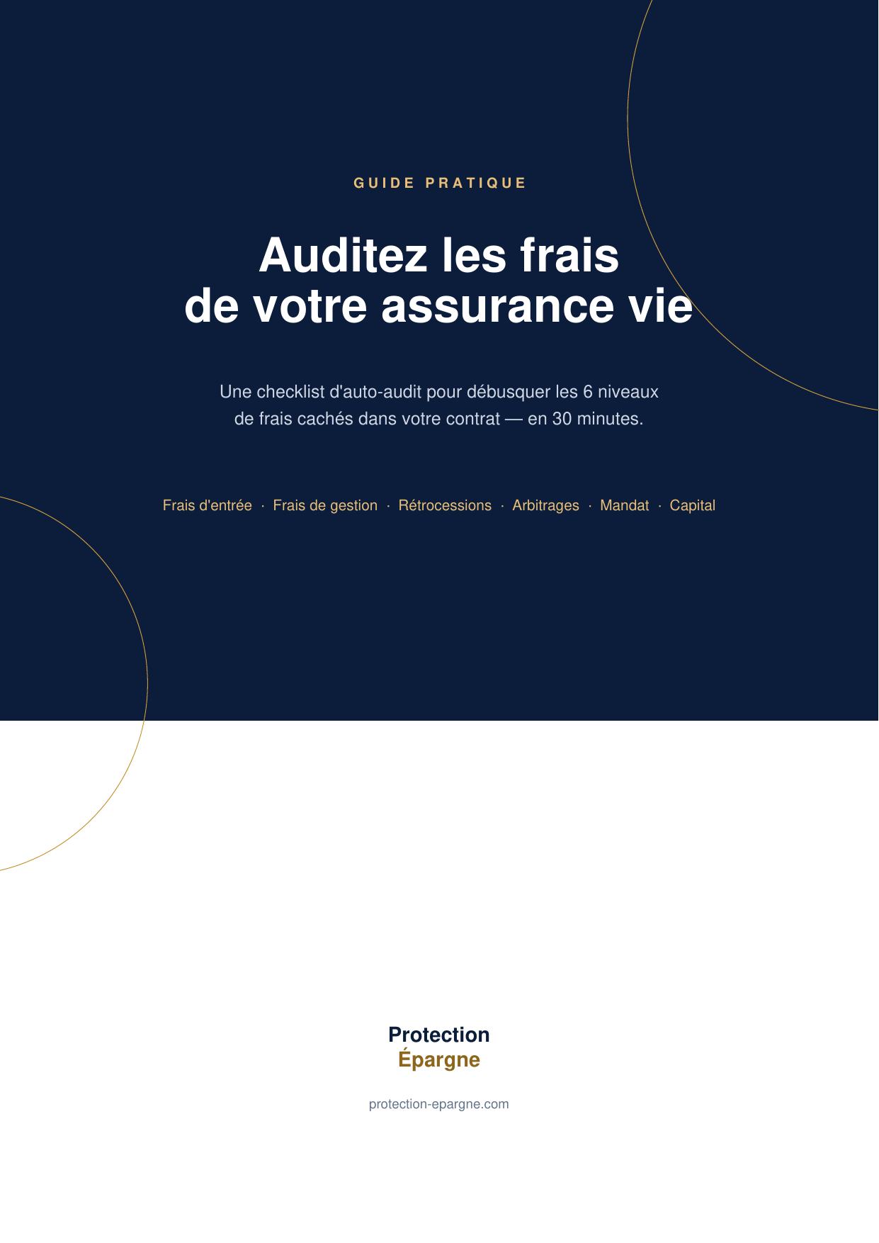 Aperçu de la couverture du guide Audit Frais Assurance Vie — Protection Épargne